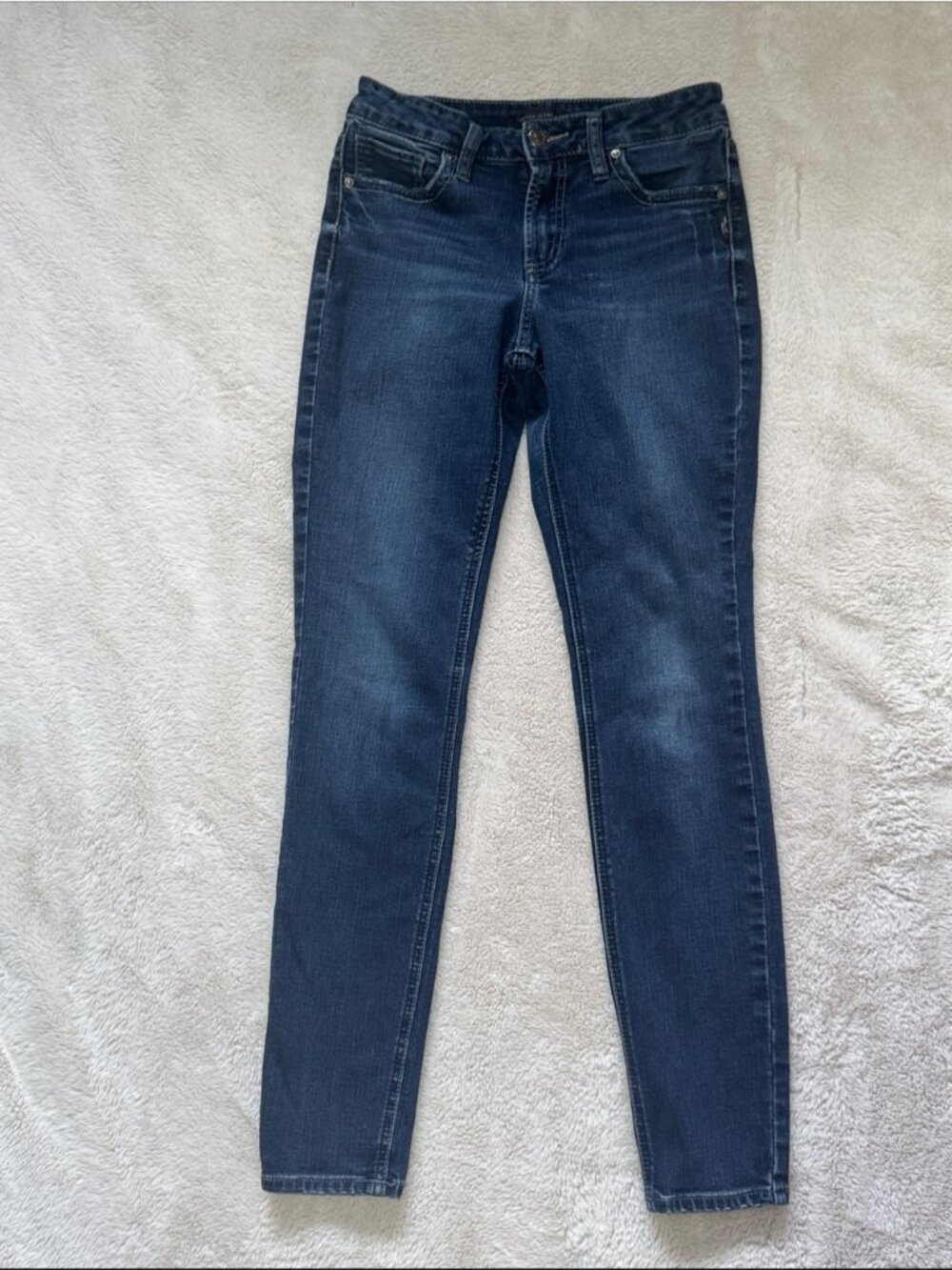 Silver Jeans Suki Skinny Womens Dark Wash Jeans Size 28x31
